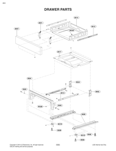 Drawer Parts Diagram and Parts List for FE1753LS ASTLLGA LG Range