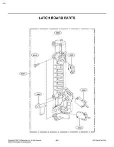 Latch Board Parts Diagram and Parts List for MV2294BSHL CBDESEA LG Microwave