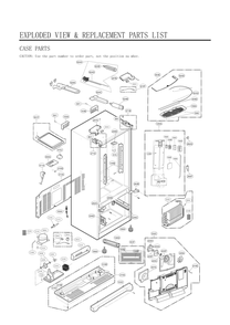 Case Parts Diagram and Parts List for GC-J288GSXM ASTCNA0 LG Refrigerator