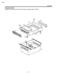 Freezer Parts Diagram and Parts List for GM-B243RSFM ASTCNA3 LG Refrigerator