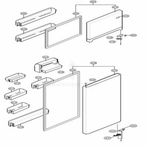 Door Parts Diagram and Parts List for 79379 AWB1SER LG Refrigerator