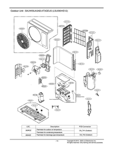 Outdoor Unit Diagram and Parts List for S4UW09JA3AB AT3GEUS LG Air Conditioner