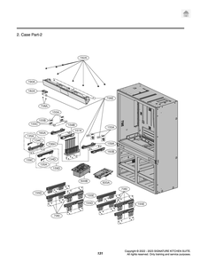 Case Part-2 Diagram and Parts List for GR-825FGPRM ASWCNA0 LG Refrigerator