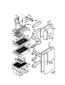 Door And Shelves Diagram and Parts List for LRTG1811BS  LG Refrigerator