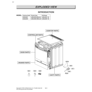 Introduction Diagram and Parts List for LSEL6335F 00 LG Range