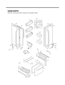 Door Parts Diagram and Parts List for GC-L258VSSD ASTCNA3 LG Refrigerator