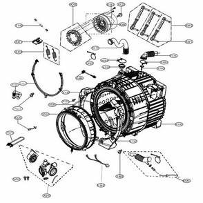 Part Location Diagram of AEG73309907 LG HEATER ASSEMBLY