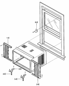 Installation Kit Assy Diagram and Parts List for 58076081700  Kenmore Air Conditioner