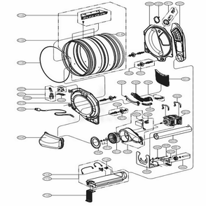 Drum And Motor Assembly: Electric Type Diagram and Parts List for 82192 ABWESEU LG Dryer