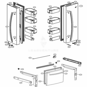Door Parts Diagram and Parts List for LFNS22520S ASTCNA1 LG Refrigerator