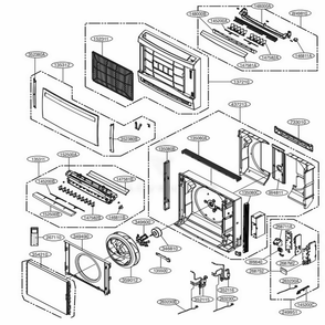 Main Diagram and Parts List for LMQN180HV ENWBEUS LG Air Conditioner
