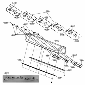 Cooktop Controll Parts Diagram and Parts List for LDE4411ST ASTLLGA LG Range
