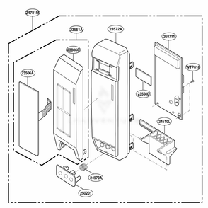 Control Panel Parts Diagram and Parts List for JES1358WJ CWHEGEU LG Range