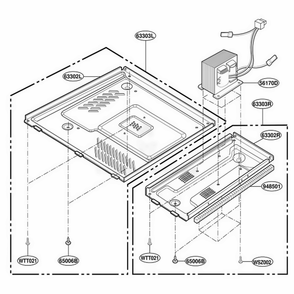 Base Plate Parts Diagram and Parts List for MK1195XGQ MWEWRP LG Microwave