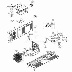 Machine Compartment Diagram and Parts List for LSXS26326S ASTCNA7 LG Refrigerator