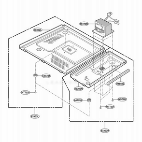 Part Location Diagram of 3303W2A003P LG BASE PLATE Assembly