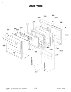Door Parts Diagram and Parts List for FS1787US AB6LSTD LG Range