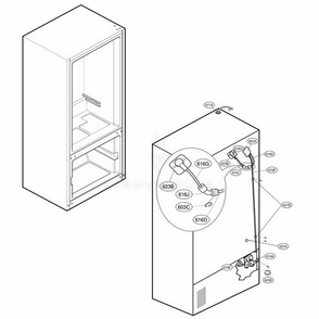 Icemaker Parts Diagram and Parts List for LFX21975ST AST2LGA LG Refrigerator