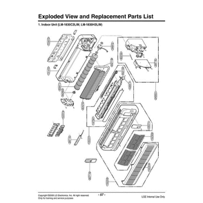 Section 1 Diagram and Parts List for LM-1830C2L AMB6CND LG Air Conditioner