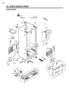 Case Parts Diagram and Parts List for GM-L258NSXM ASTCSE0 LG Refrigerator