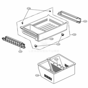 Freezer Parts Diagram and Parts List for LFX25974SB AWBCNA5 LG Refrigerator