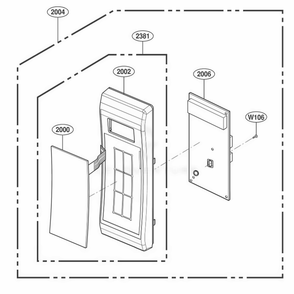 Controller Parts Diagram and Parts List for 66339 CBKESEA LG Range