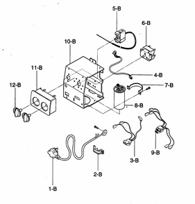 Control Box Assy Diagram and Parts List for 58072104200  Kenmore Air Conditioner