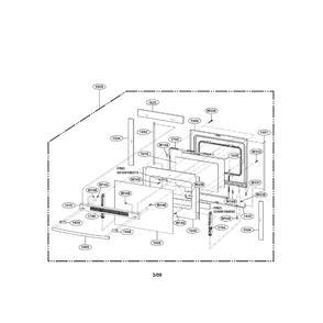 Door Diagram and Parts List for LRE30755SW 00 LG Range