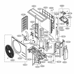 Outdoor Unit Diagram and Parts List for LSU121HSV AWHBEUS LG Air Conditioner
