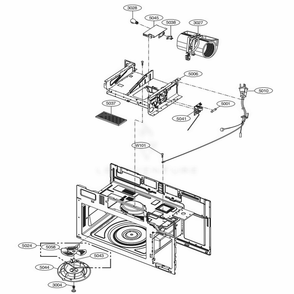 Interior Parts 2 Diagram and Parts List for LMV1762SW CWHELGA LG Microwave