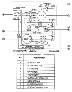 Wiring Diagram Diagram and Parts List for R1803H  LG Air Conditioner