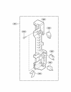 Latch Board Parts Diagram and Parts List for 72185033111  Kenmore Microwave
