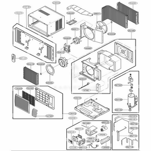 Main Diagram and Parts List for CP12E10 AWYAFRD LG Air Conditioner