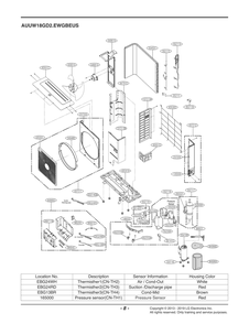Diagram 1 Diagram and Parts List for AUUW18GD2 EWGBEUS LG Air Conditioner