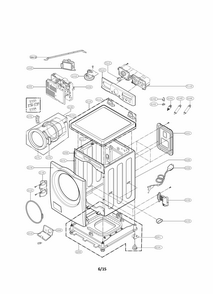 Control Panel Parts Diagram and Parts List for 79641379211  Kenmore Washer