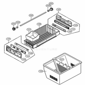 Freezer Parts Diagram and Parts List for LFX21976ST ASTCNA1 LG Refrigerator