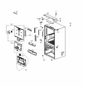 Case Parts Diagram and Parts List for LRFVS3006S ASTCNA0 LG Refrigerator