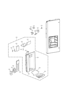 Dispenser Parts Diagram and Parts List for LFX25976ST 03 LG Refrigerator