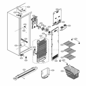 Part Location Diagram of MHL48126403 LG SHELF,FREEZER