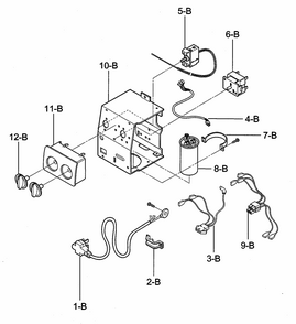 Control Box Assy Diagram and Parts List for 58072128200  Kenmore Air Conditioner