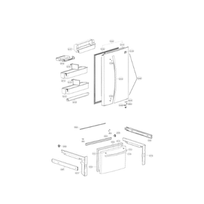 Door Diagram and Parts List for LDC22370ST 00 LG Refrigerator