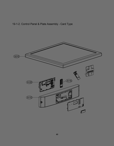 Control Panel And Plate Assembly Card Type Diagram and Parts List for TLD1840CGD ASSEELC LG Dryer