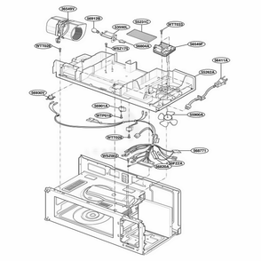 Interior Parts 2 Diagram and Parts List for MH6150XHQ2 AW2EWRP LG Range