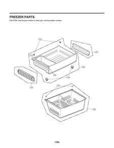 Freezer Parts Diagram and Parts List for GR-X288NKSM ASBCNA2 LG Refrigerator