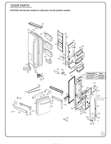 Door Parts Diagram and Parts List for GR-J268LSTM ASTCSE2 LG Refrigerator