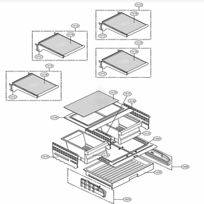 Refrigerator Parts Diagram and Parts List for 71603 ASTCSE3 LG Refrigerator