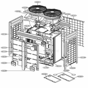 Main 2 Diagram and Parts List for ARUN144BTE4 AWGBLUS LG Air Conditioner