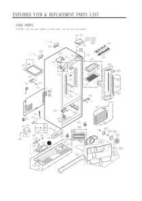 Case Parts Diagram and Parts List for GC-B258VKNM ASBCNA1 LG Refrigerator