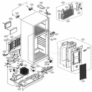 Part Location Diagram of ADL74441002 LG EVAPORATOR ASSEMBLY