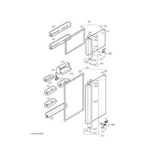 Door Diagram and Parts List for LRTC19314ST  LG Refrigerator